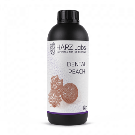 HARZ Labs Dental Peach – Фотополимер для настольных LCD/DLP, 0,5кг