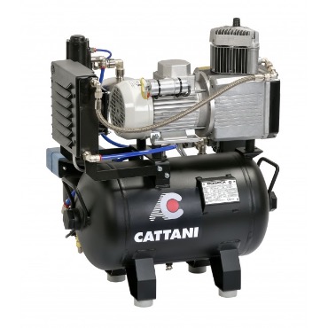 Cattani 30-67 - безмасляный компрессор для одной стоматологической установки, с осушителем, с ресивером 30 л, 67,5 л/мин
