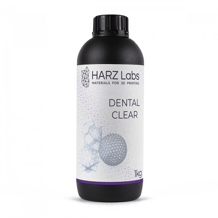 HARZ Labs Dental Clear – Фотополимер для настольных LCD/DLP, 0,5кг