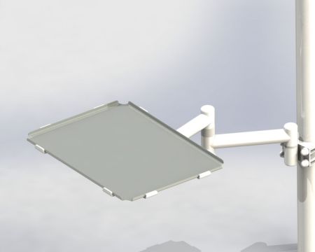 Медкрон DS-Tab-30-2 – Столик инструментальный (нерж сталь / стекло)