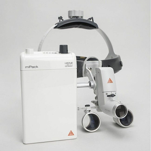 Heine ML4 LED HR 2.5x - налобный светодиодный осветитель ML4 LED в комплекте с бинокулярными лупами HR 2.5x 