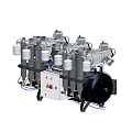 Cattani 300-714 - безмасляный стоматологический компрессор для 12-ти стоматологических установок, с 3 трехцилиндровыми двигателями, c 3 осушителями, с ресивером 300 л, 714 л/мин