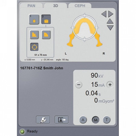 KaVo Pan eXam Plus 3D Ceph (2 датчика) - универсальный датчик Pan/Ceph для панорамной томографии, цефалостат, функция 3D-томографии 6x8 см