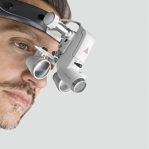 Heine ML4 LED HR 2.5x - налобный светодиодный осветитель ML4 LED в комплекте с бинокулярными лупами HR 2.5x 