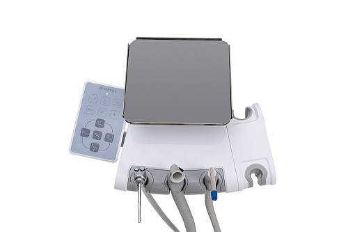 SILVERFOX 8000C-CMS0 Implant – Стоматологическая установка с подкатным блоком врача и с мягкой обивкой