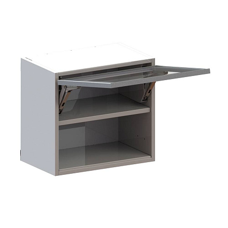 ВИТАЛИЯ Н2 — Навесной медицинский шкаф из матового стекла в алюминиевом профиле с подъёмником