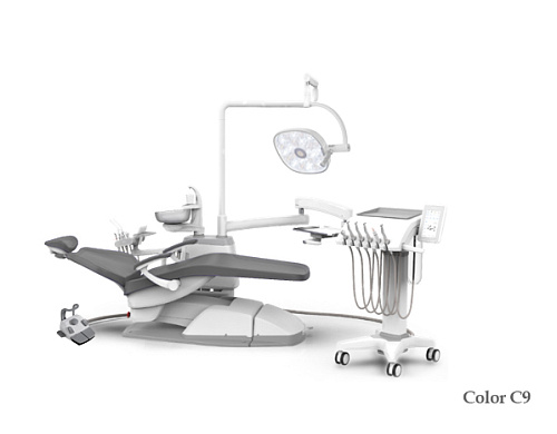 SILVERFOX 8000C-CMS0 Implant – Стоматологическая установка с подкатным блоком врача и с мягкой обивкой