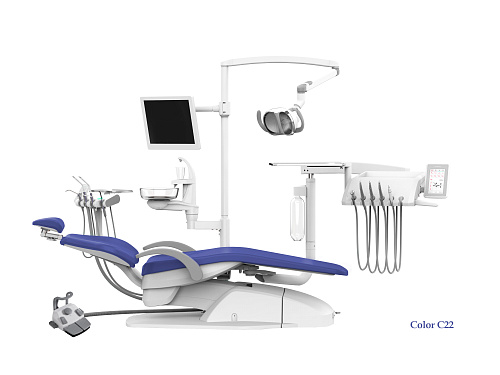 SILVERFOX 8000C-CRS0 Compact – Стоматологическая установка с нижней подачей, без гидроблока и с мягкой обивкой