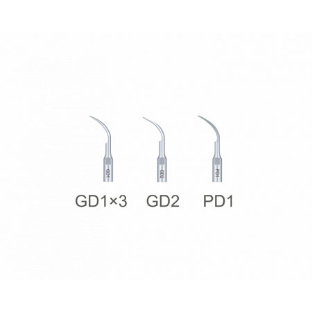 Woodpecker DTE-D2 LED - портативный ультразвуковой скалер с фиброоптикой, 5 насадок в комплекте