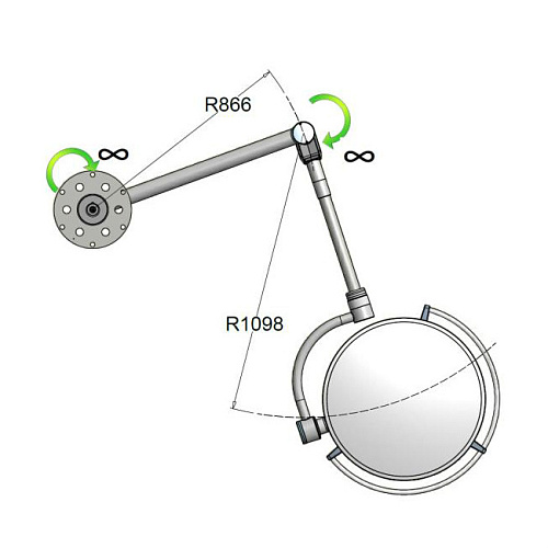 Tecno-Gaz Orion 60 - операционный потолочный бестеневой LED светильник для клиники | Tecno-Gaz Industries (Италия)