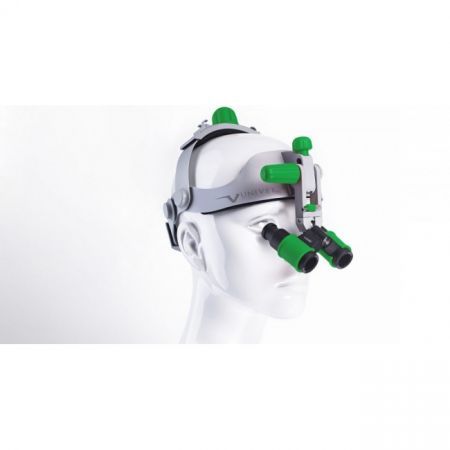 Univet Headgear - бинокулярные лупы системы Flip-up с креплением на шлеме, рабочее расстояние 300-500 мм, увеличение 3.5x/4.5x/6.0x