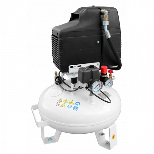 Remeza КМ-24.F114 - Стоматологический безмасляный компрессор для одной стоматологической установки, без осушителя, с ресивером 24 л, 70 л/мин