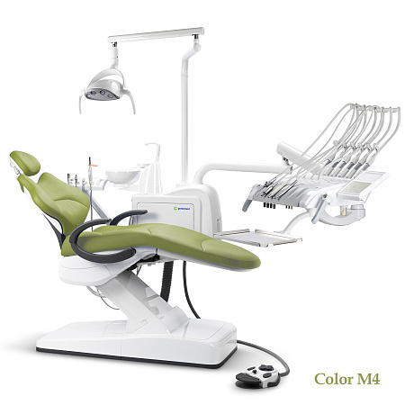 GreenMED S300 COLORFUL – Стоматологическая установка с мягкой обивкой и с верхней подачей